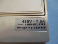 Yaskawa E7 Varispeed  CIMR-E7U43P7 VS Drive 7.6 Amp 480V 5.8kVA w/ E7N Bypass (TK2091-1)