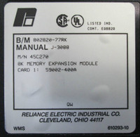 Reliance Electric 45C270 45270 45C-270 8k Memory Expansion Module PLC 802820 (EBI3439-3)
