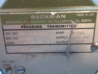 Beckman 8612-6181-1110 Pressure Transmitter 2500 LBS 10-35 VDC 4-20 MA Rosemount (TK2186-1)