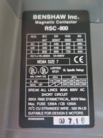 Benshaw RSC-800 600HP @ 460V/575V COMPLETE Soft Starter BIPC-300040 300030 (PM2115-2)