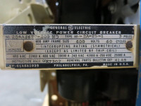 General Electric AK-2A-25-1 600A w LI MicroVersa Trip Unit Air Breaker GE 2 A (PM2150-6)