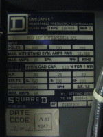 Square D 8804/1BF04P 50HP Omegapak Adjustable Freq Controller 460V 50 HP (EBI4028-1)