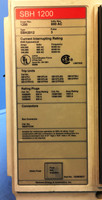 Siemens SBH2012 SBH 1200 Amp LI Circuit Breaker 1200A Plug & Aux & UVR SBH2012F (EM1864-1)