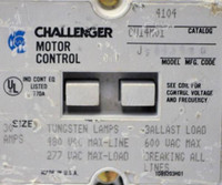 Challenger CU14M01 Size 1 Motor Contactor 30A 4P 120V Coil Aux Contacts 600V (YY3291-8)