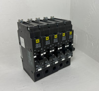 Lot of 5 Square D EGB14020 20A 1 Pole Circuit Breaker 277/240V 1 Pole 20 Amp 1P x5 (EM1973-36)