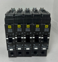 Lot of 5 Square D EGB14020 20A 1 Pole Circuit Breaker 277/240V 1 Pole 20 Amp 1P x5 (EM1973-36)