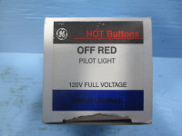 GE CR104PLG22RA2 120V OFF Red Lens Indicating Pilot Light NEW (LOT OF 2) NIB (YY1492-5)