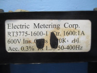 Electric Metering Corp RT3775-1600-1 Current Transformer Ratio 1600:1A CT (DW0281-6)