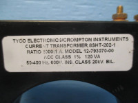 Tyco Electronics 8SHT-202-1 Current Transformer Ratio 2000:1A Crompton 20kV CT (DW0298-23)