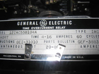 GE 12IAC55B104A Time Overcurrent Relay IAC 24V General Electric 60 Amp IAC 60A (EBI1674-39)