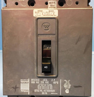 CH Westinghouse HFB2040  40A Mark 75 Circuit Breaker 600V 2 Pole HFB-2040 40 Amp (EM2311-2)