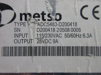 Metso Automation ADC5483-D200418 Power Supply Module 115/230Vac In 28Vdc Out (TK3216-5)