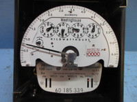 Westinghouse 280C209G02 Two-Stator Watthour Meter Type D4B-2FM 120V 3W (TK3939-4)