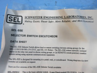 NEW Schweitzer Engineering SEL-SSE 042 Selector Switch SELSSE042 25302A Electro (NP1989-1)