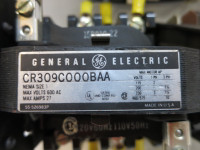 GE CR309C000BAA Size 1 Reversing Contactor 27A 600V 120V Coil 27 Amp Sz1 CR309C (DW1024-1)
