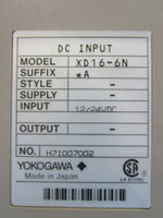 Yokogawa XD16 DC Input XD16-6N XD166N H71007002 PLC Module XD 16 (EBI5412-1)