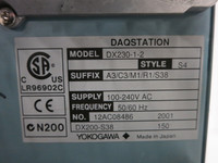 Yokogawa DX230-1-2 /A3/C3/M1/R1/S38 DAQSTATION S4 Digital Recorder DX200-S38 (DW1170-2)