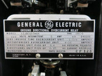 General Electric 12JBCG53N6A Ground Directional Overcurrent Relay GE 120V JBCG (TK4568-2)