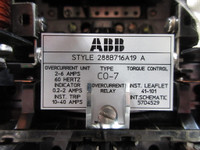 ABB Type CO-7 Overcurrent Relay Style 288B716A19-A 2-6 Amp 60Hz (TK4611-6)