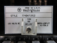 Westinghouse Type AR Relay Style 774B471A12 125V-DC (TK4617-4)