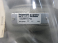 New Parker N3258604753 Inline Valve 125 psi Schrader Bellows New (TK4714-1)