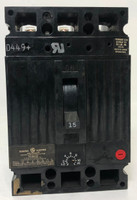 GE TEC36015S 15A Mag-Break Circuit Breaker 480/600V 3P 15 Amp General Electric (EM3439-6)