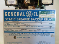 General Electric 12SBC23A1D Static Breaker Backup Relay 10 Amp Type SBC 125 GE (NP2350-1)