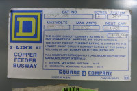 Square D CP2520G66 2000 Amp I-Line II Copper Feeder Busway 3P4W 6' CP2520G6ST (PM2949-1)