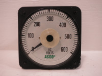 Asco 491942-028 BLS-077 0/600 AC Volts Meter 261 VAC (TK5080-3)