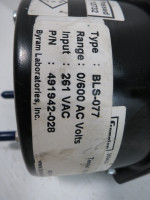 Asco 491942-028 BLS-077 0/600 AC Volts Meter 261 VAC (TK5080-3)