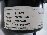 Asco 491942-077 BLS-77 55/65 Hertz Meter 120 VAC (TK5079-1)