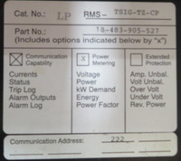 Siemens RLX-800 800A LSIG Air Breaker Static Trip III RMS-TSIG-TZ-CP TSG 600A CT (GA0026-1)