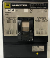 Square D FIL36040 40A I-Limiter Circuit Breaker 480/600V 3 Pole 40 Amp (EM3787-2)