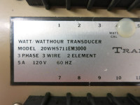 TransData 20WHS711EM3000 Watt / Watthour Transducer 3-Phase 3W 2 Element 5A 120V (TK5408-1)