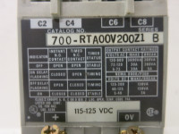 Allen Bradley 700-RTA00V200Z1 Type RTA Solid State Timer Relay 115-125 Vdc (TK5403-8)