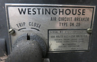 Westinghouse DK 25 600 Amp Air Breaker w 600A DK Overload Trip DK25 600A (GA0043-1)