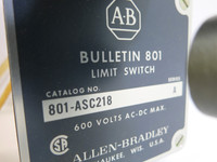 NEW Allen Bradley 801-ASC218 Limit Switch Ser A Roller Lever NO-NC Contact 600V (DW2100-1)