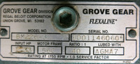 Grove Gear Flexaline BM226-3 1.33HP 1750 RPM 40:1 Ratio Fr56C Gear Speed Reducer (GA0350-1)