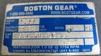 Boston Gear F726-40-B5-G Gear Speed Reducer ISO 9002 700 Series Ratio 40:1 (GA0367-1)