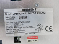 Siemens 6EP1933-2EC41 SITOP Uninterruptible Power Supply UPS500S Capacitor 2.5kW (DW2716-1)