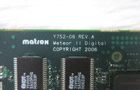 Matrox Y752-06 Meteor II Digital Rev A PLC PCB Card 63039621301 Board (DW2816-2)