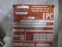 Crouse Hinds EPC813 100A Breaker Size 3 Starter Explosion Proof ArkTite 100 Amp (DW2836-1)