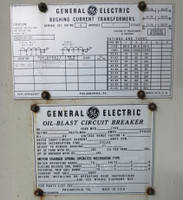 GE 1200A FKD-15.5-18000-5 15kV Oil-Blast Circuit Breaker General Electric 15500V (PM3091-1)