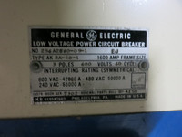 GE AK-2A-50-1 1600 Amp MO Air Breaker Satin American LSI 1600A General Electric (GA0499-8)