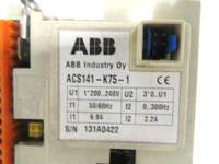 ABB ACS141-K75-1 0.5HP AC VS Drive ACS-140 240V 2.2A ACS141K751 ACS100-PAN .5 HP (DW3156-1)