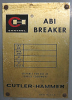 CH Control ABI Circuit Breaker SKA Encl. 225A 600V w JA3225W AB DE-ION Breaker (GA0531-1)