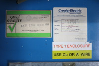 Westinghouse/Cregier 225A 240V 1 Phase 3W Lug In Type Breaker Panel w 6x EHD 15A (PM3123-1)