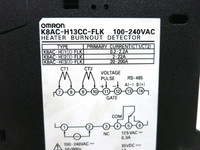 Omron K8AC-H13CC-FLK Heater Burnout Detector 100-240 VAC K8ACH13CCFLK (DW3710-8)
