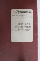 Pringle 2000 Amp 500 VDC Bolted Pressure Contact Switch S-2154 2000A 500VDC A DC (PM3167-1)