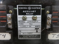 GE 12HAA11A1A Auxiliary Control Relay Type HAA .2/2A DC General Electric (DW4093-1)